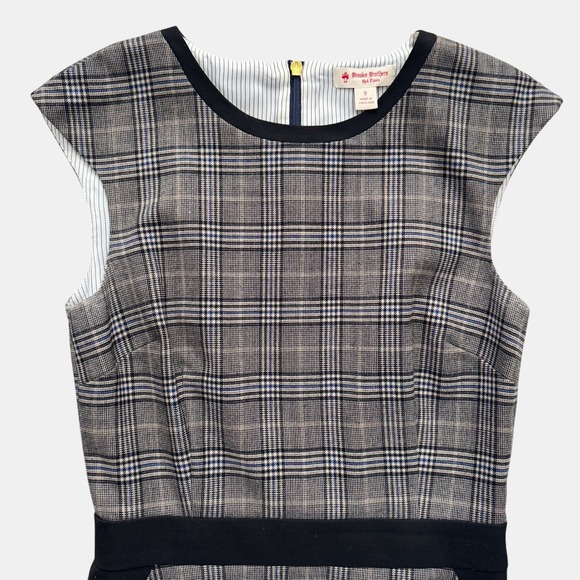 Brooks Brothers Red Fleece Plaid wool blend Sheath Dress Professional Sz 0 - Picture 10 of 15